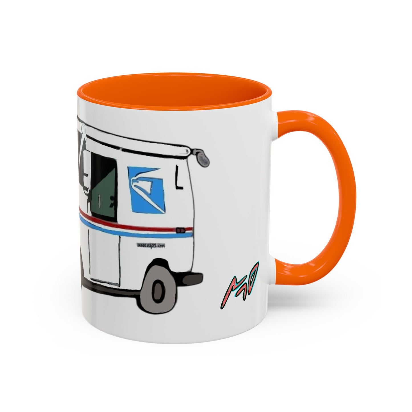 LLV Postal Service Mail Truck Accent Coffee Mug — Retro USPS Delivery Van Illustration (11/15oz)