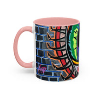 Abstract Street-Art Eye Coffee Mug — Colorful Graffiti Accent Mug (11/15 oz)