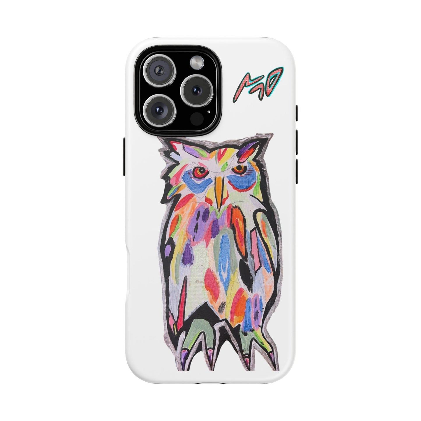 Colorful Owl Phone Case — Artistic Owl Illustration Tough Case
