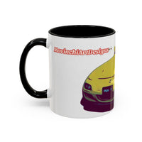 RX7  Coffee Mug — Yellow Sports Car Illustration Accent Mug