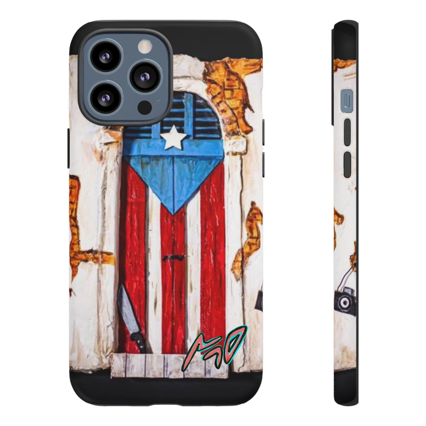 Puerto Rican Flag Phone Case - Rustic Coquí Door Design Tough Case