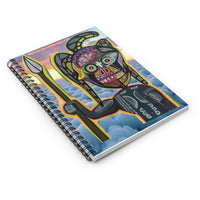 VINCENT.  Abstract Tribal Guardian Spiral Notebook — Ruled Journal with Colorful Mythic Artwork