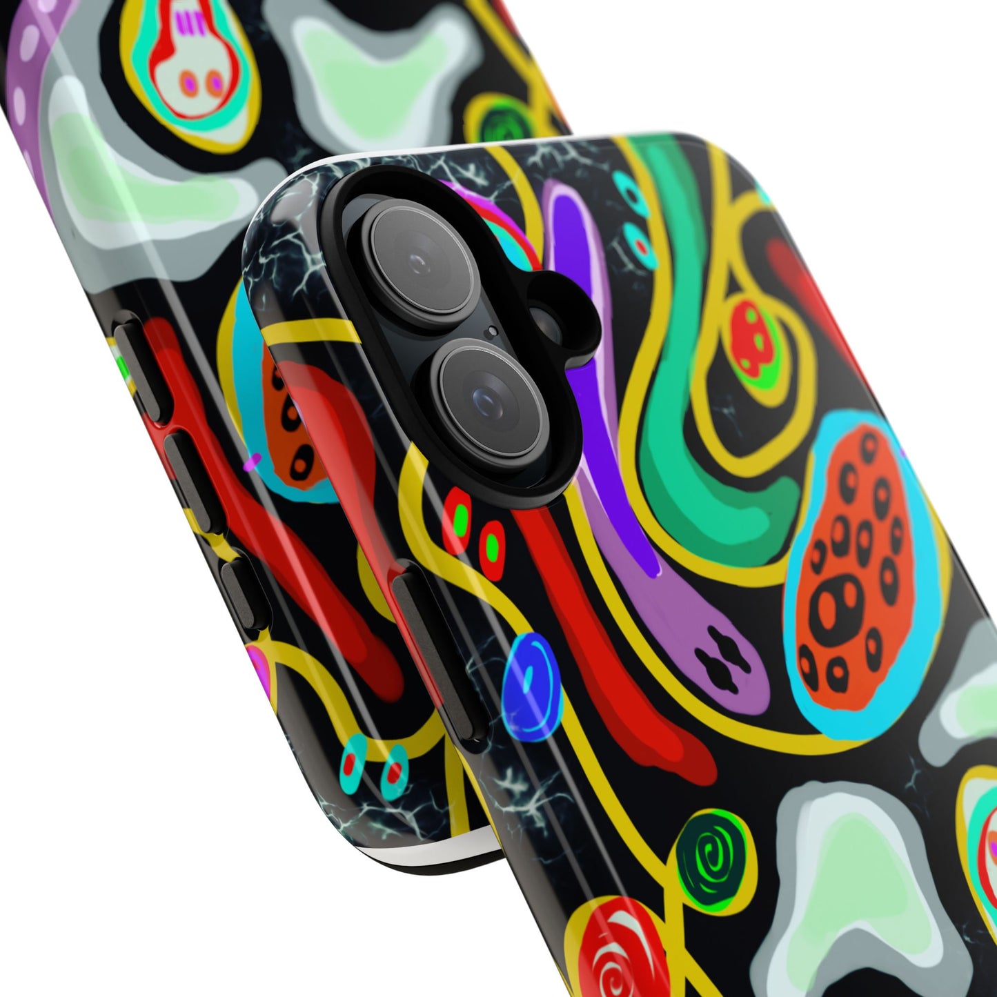 CRAZY4  Abstract Neon Skull Phone Case — Colorful Psychedelic Protective Cover