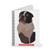Boston Terrier Illustrated Spiral Notebook — Cute Dog Journal for Notes & Gifts