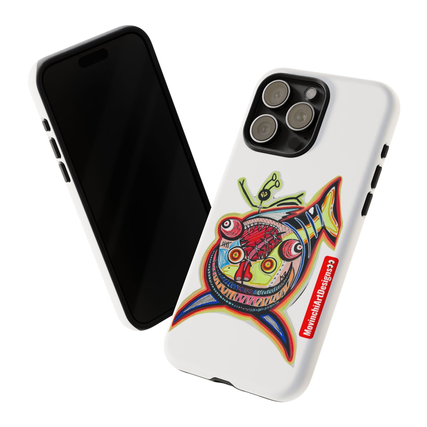 Phone Case — Colorful Abstract PARASITE  Fish Art Tough Cases