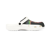 HEART ATTACK  Abstract Neon Clog Shoes – Colorful Psychedelic EVA Foam Clogs