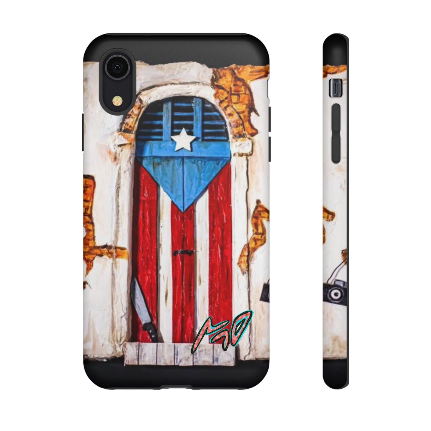 Puerto Rican Flag Phone Case - Rustic Coquí Door Design Tough Case