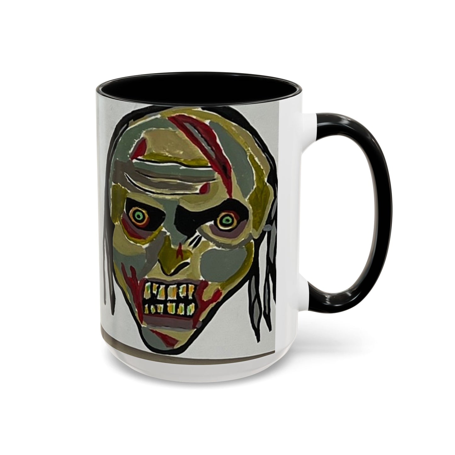 3 amigos2.0 Zombie Skull Coffee Mug — Spooky Horror Accent Mug (11/15 oz)