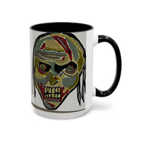 3 amigos2.0 Zombie Skull Coffee Mug — Spooky Horror Accent Mug (11/15 oz)