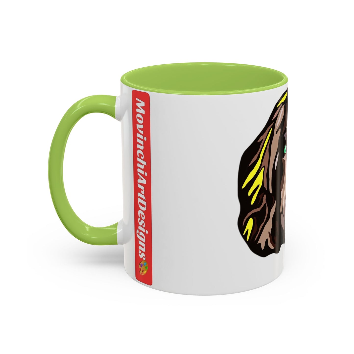 MR COCKER Dog Portrait Accent Coffee Mug — Brown Spaniel Art Mug (11/15oz)