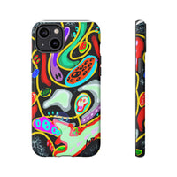 CRAZY4  Abstract Neon Skull Phone Case — Colorful Psychedelic Protective Cover