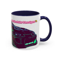 Coffee Mug —ECLIPSE  Neon Sports Car Design with "MovinchiArtDesigns" Logo