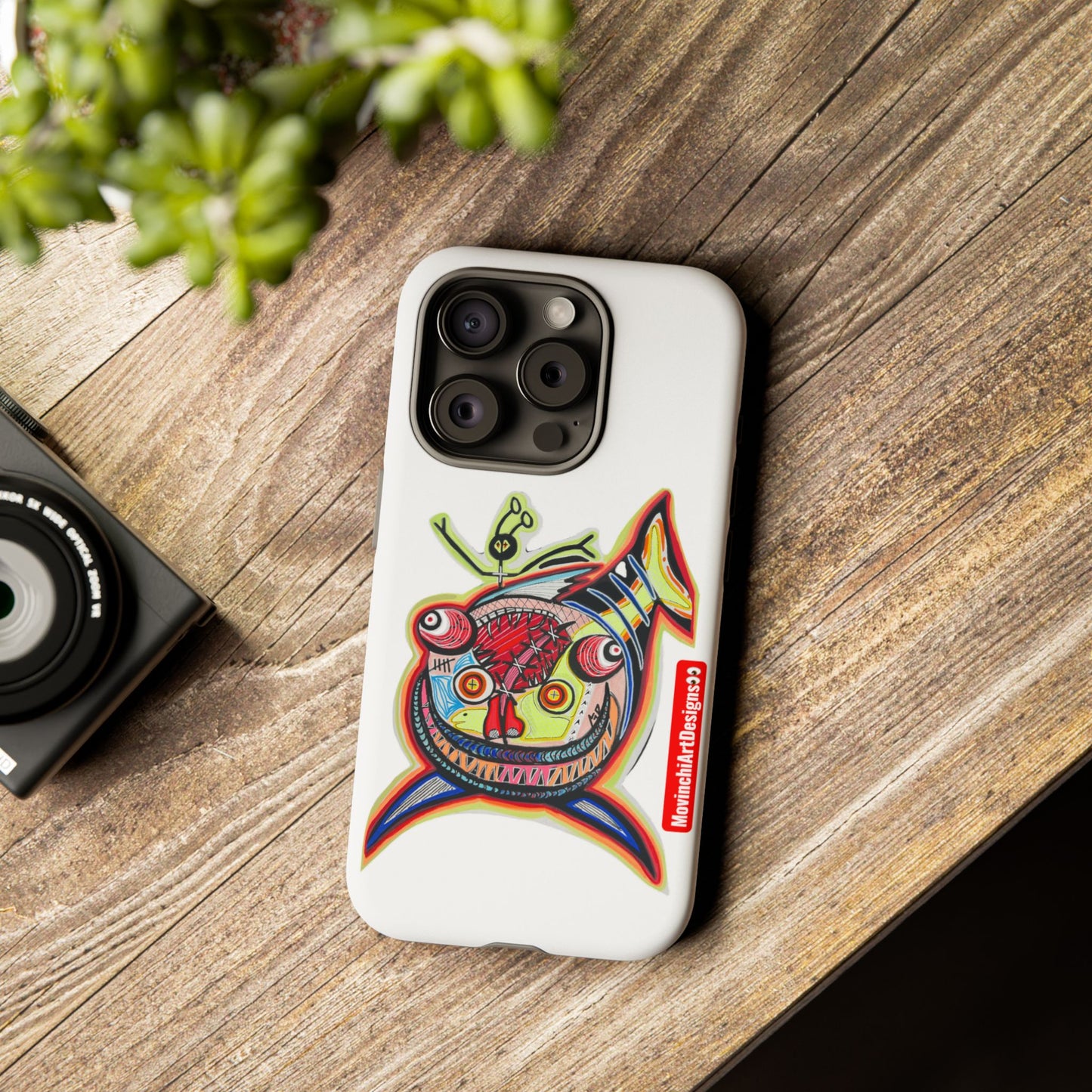 Phone Case — Colorful Abstract PARASITE  Fish Art Tough Cases