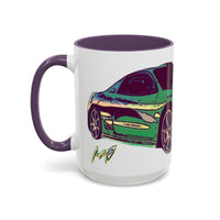 Coffee Mug —ECLIPSE  Neon Sports Car Design with "MovinchiArtDesigns" Logo