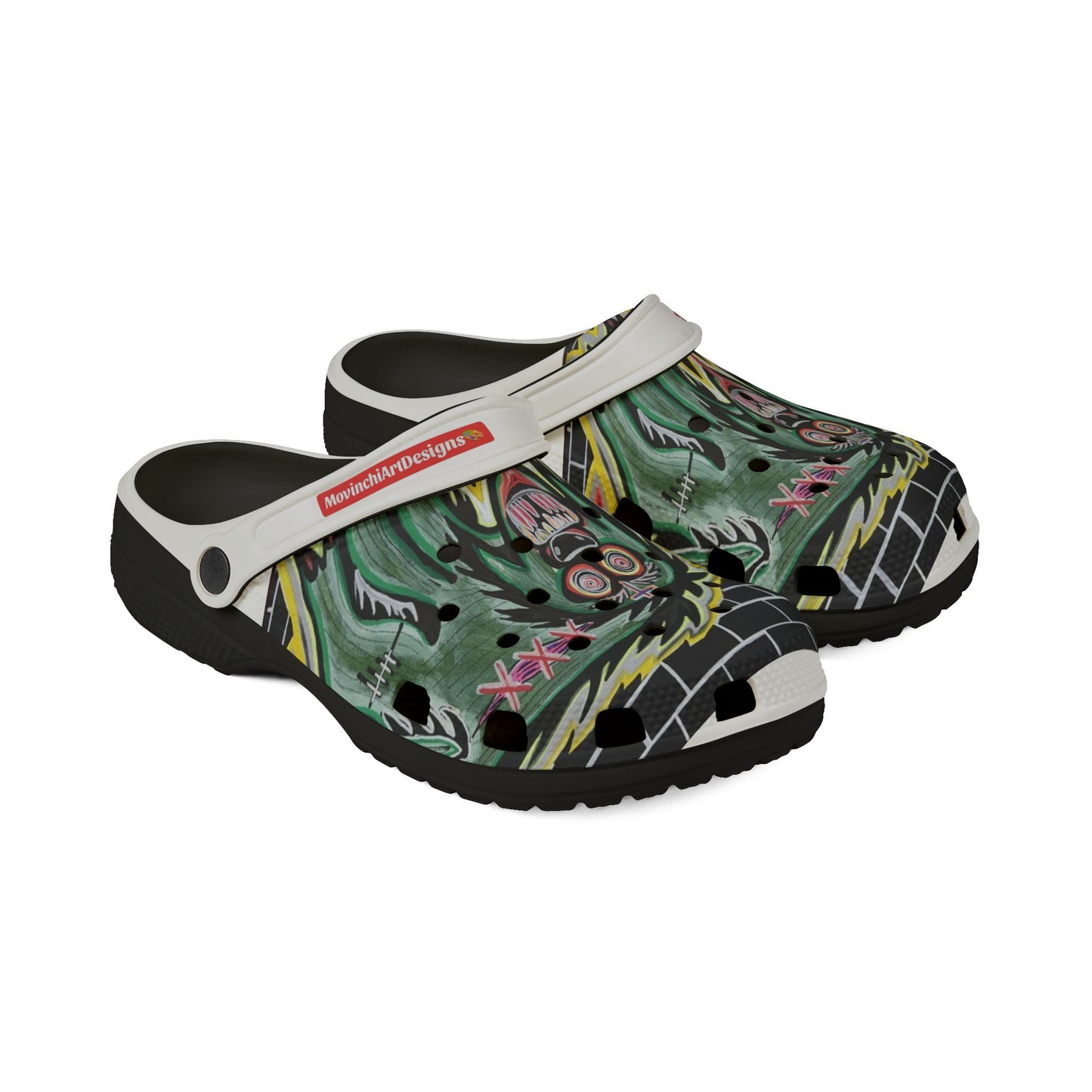 Graphic EVA Foam Clogs — Wild CHUPACABRAS  Monster Street Art Print
