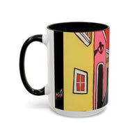 SAN SEBASTIAN2.0 Colorful Canal Houses Accent Coffee Mug — Bright European Street Art Ceramic Mug (11/15oz)