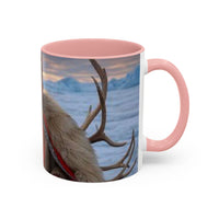 KING OF THE WORLD Royal Portrait Accent Coffee Mug – King in Fur Coat Design (11/15oz)