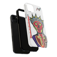 Artistic Crown KING GRAY  Skull Tough Phone Case — Colorful Abstract Guardian Design
