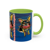 Chihuahua Art Coffee Mug – Colorful Pop‑Art Dog Accent Mug (11/15 oz)