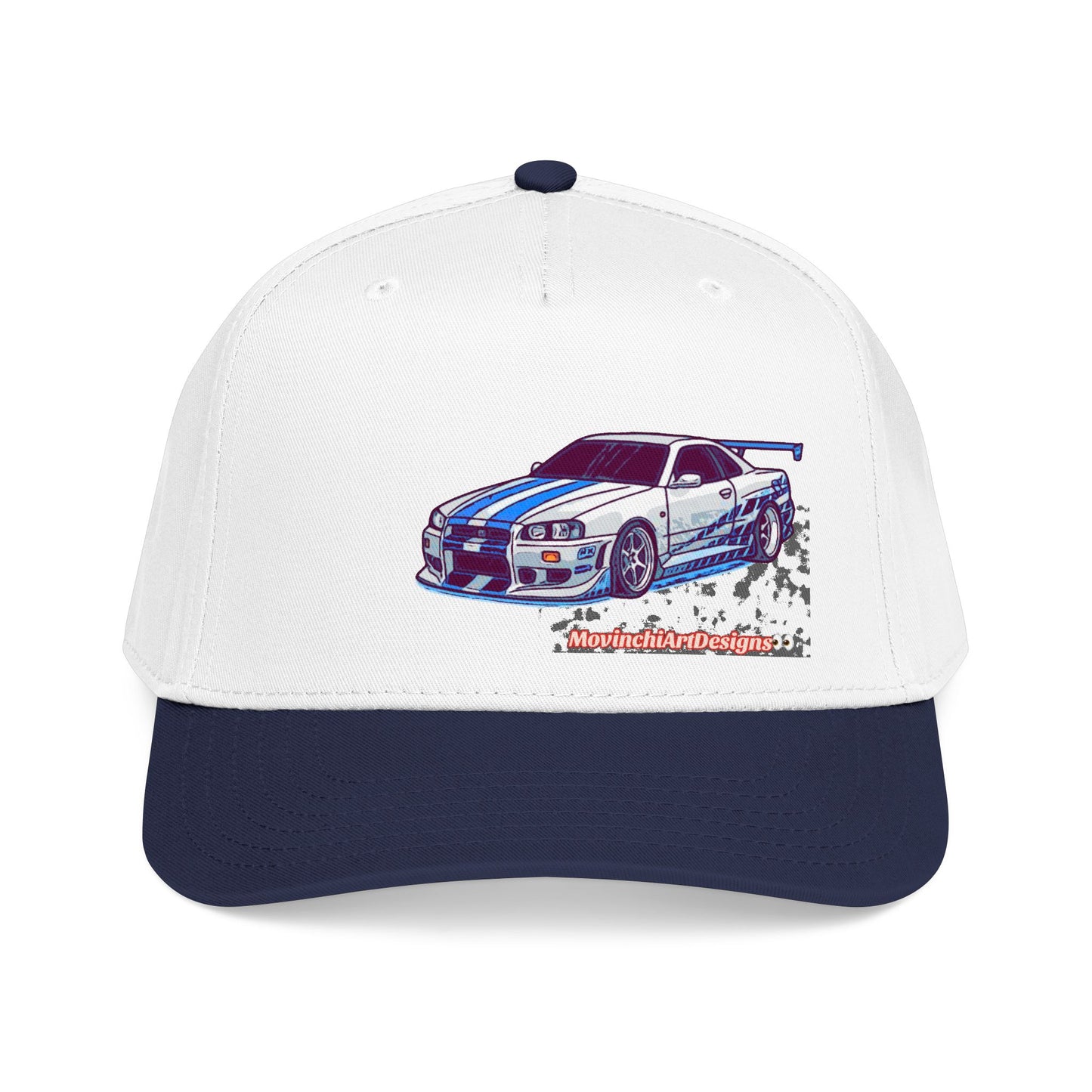 Racing Skyline Embroidered Cap — Vintage GT Sports Car Hat