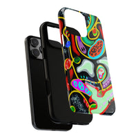 CRAZY4  Abstract Neon Skull Phone Case — Colorful Psychedelic Protective Cover