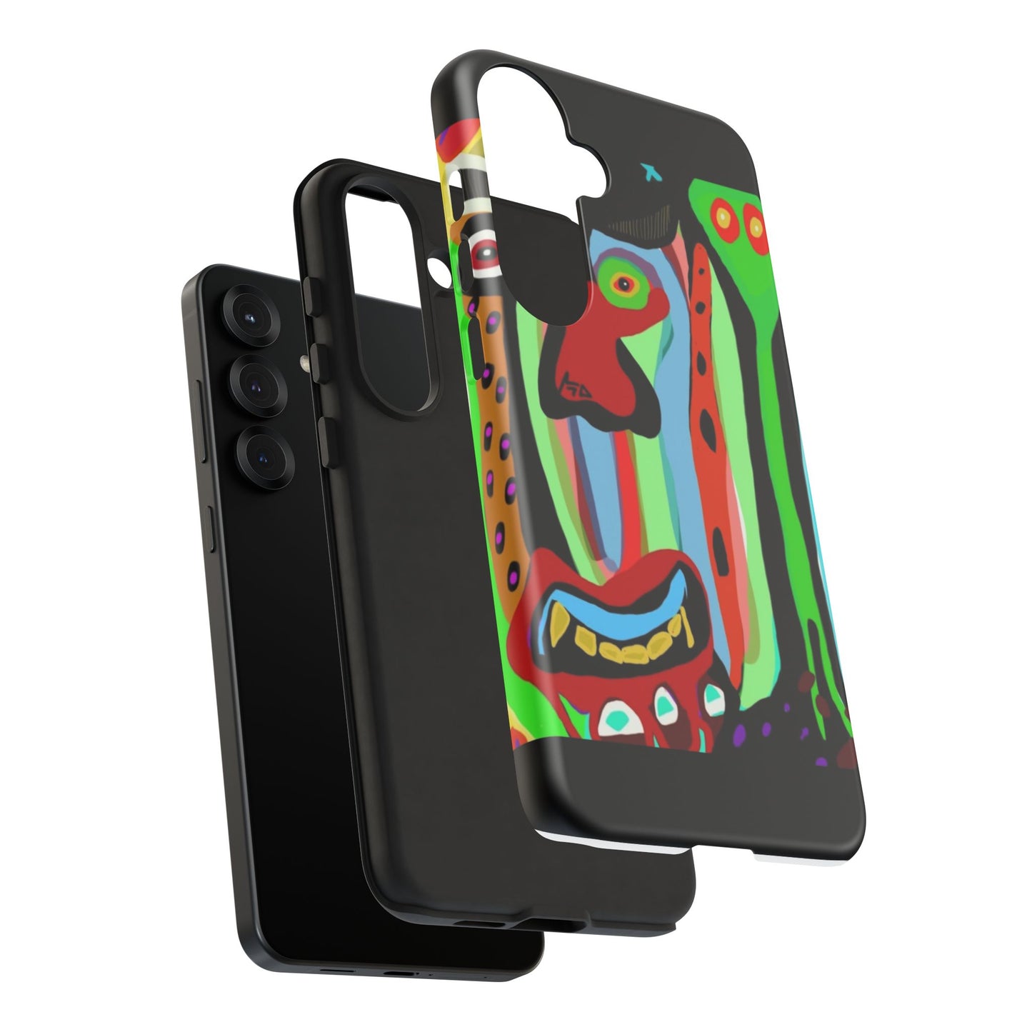 CRAZY.   Tribal Face Phone Case — Colorful Modern Art iPhone Cover