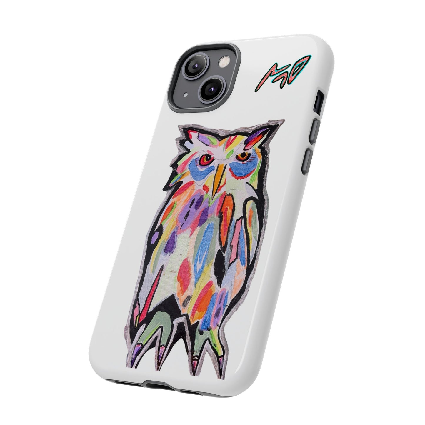 Colorful Owl Phone Case — Artistic Owl Illustration Tough Case