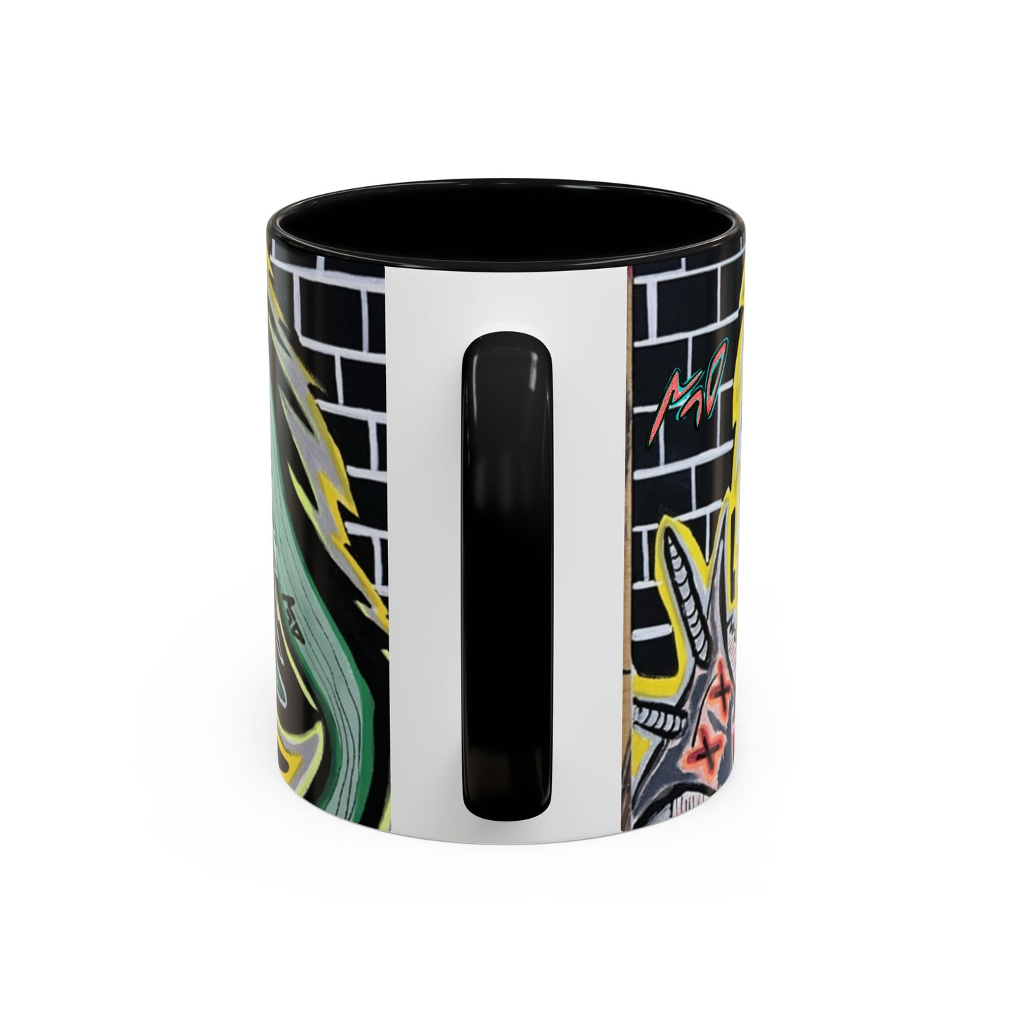 CHUPACABRAS.  Green Monster Art Coffee Mug — Spooky Neon Creature Accent Mug (11/15oz)