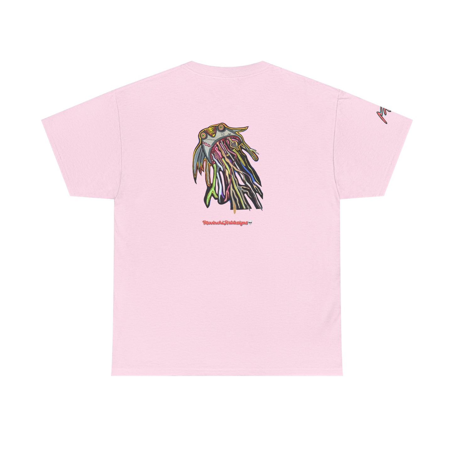 Graphic Tee — Colorful CRAZY TUNA  Illustration Back Print Tee