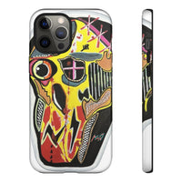 VINCENT.  Skull Riot Phone Case – Colorful Abstract Horror Art Protective Cover