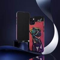 Colorful Pit LABRADOR Tough Phone Case — Vibrant Pop Art Dog Design