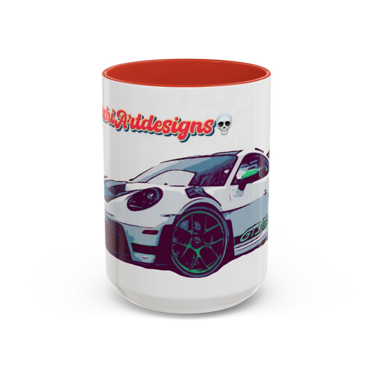 Porsche GT3 Cup Accent Coffee Mug – Racing Car Graphic 11/15oz