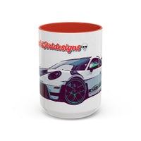 Porsche GT3 Cup Accent Coffee Mug – Racing Car Graphic 11/15oz