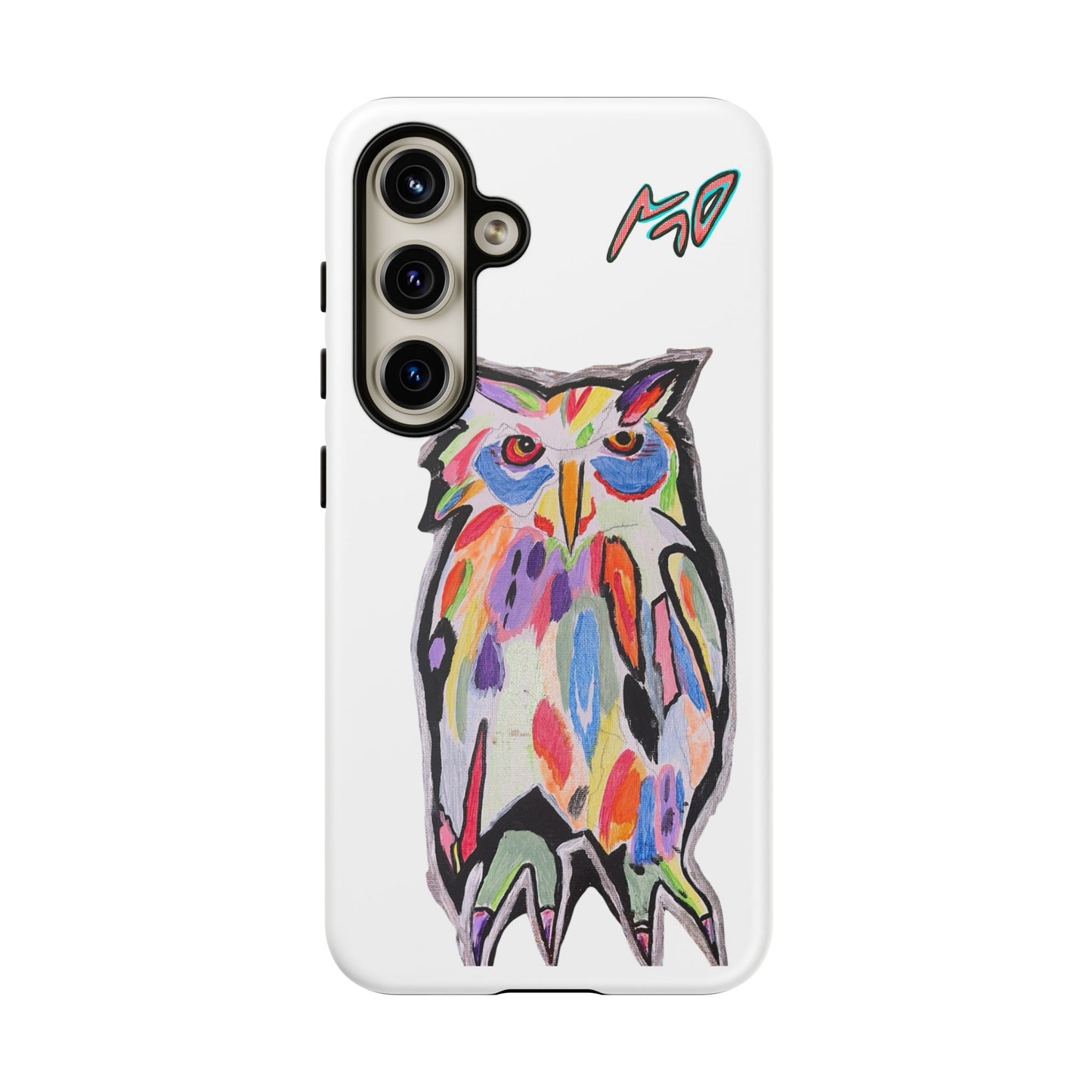 Colorful Owl Phone Case — Artistic Owl Illustration Tough Case