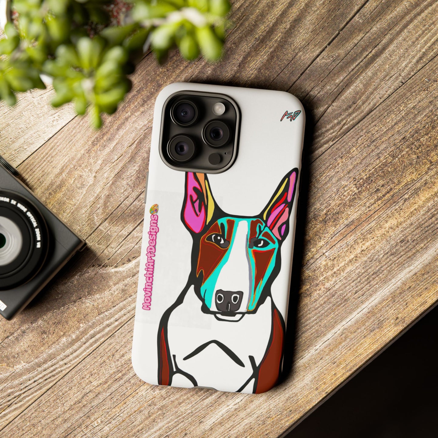 MR Bull Terrier Phone Case — Colorful Pop Art Tough Cases for Dog Lovers