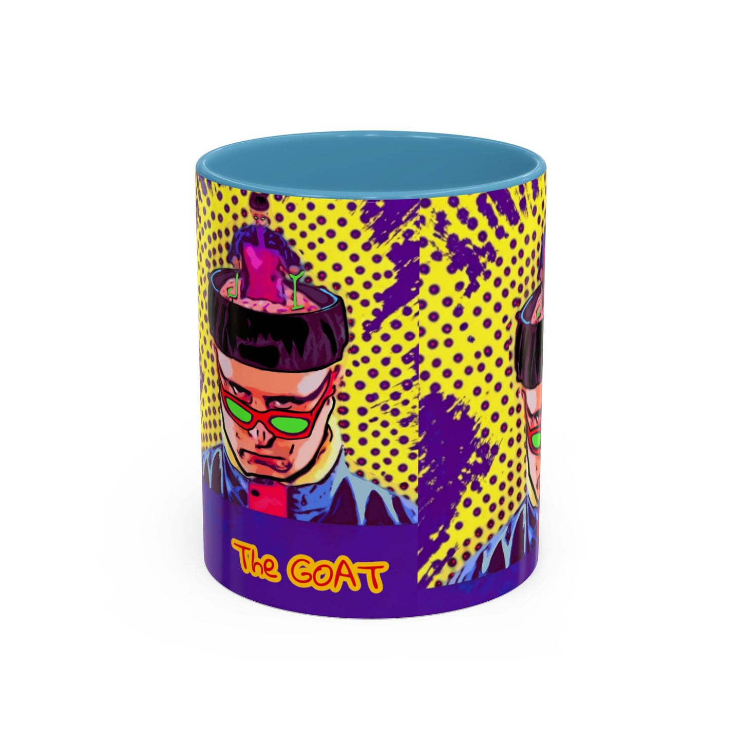 OLIVER TREE"The GOAT" Pop Art Coffee Mug – Colorful Retro Graphic Accent Mug (11/15oz)