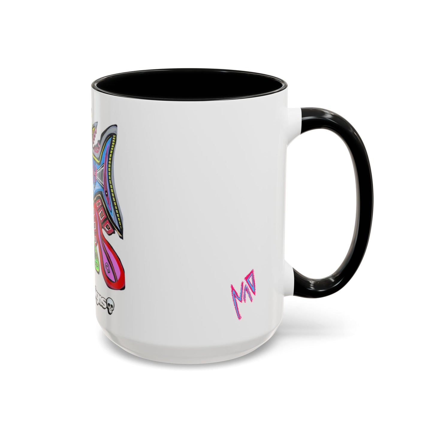 Colorful Shark Attack  Fish Accent Coffee Mug — Bold Nautical Art 11/15oz