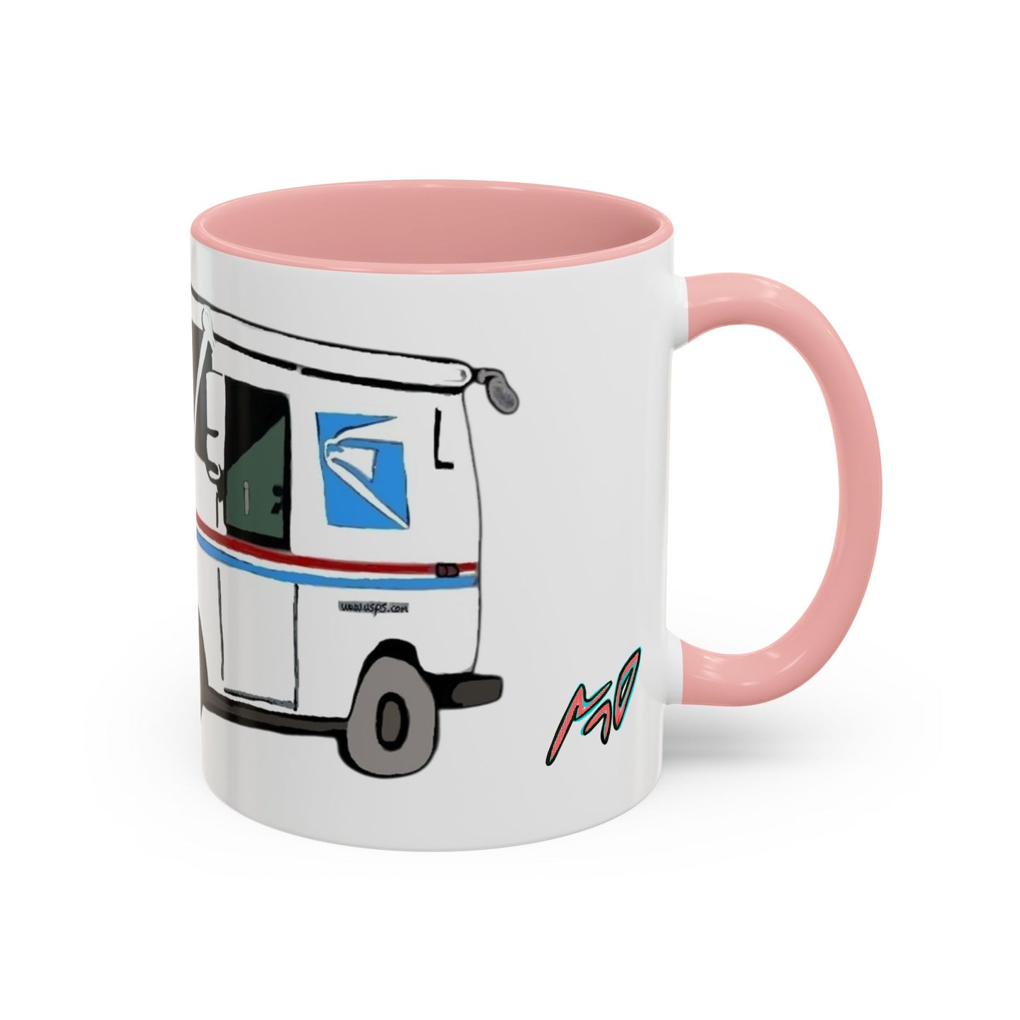 LLV Postal Service Mail Truck Accent Coffee Mug — Retro USPS Delivery Van Illustration (11/15oz)