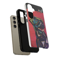 Colorful Pit LABRADOR Tough Phone Case — Vibrant Pop Art Dog Design