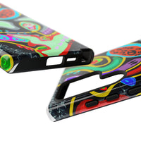CRAZY4  Abstract Neon Skull Phone Case — Colorful Psychedelic Protective Cover