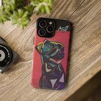 Colorful Pit LABRADOR Tough Phone Case — Vibrant Pop Art Dog Design