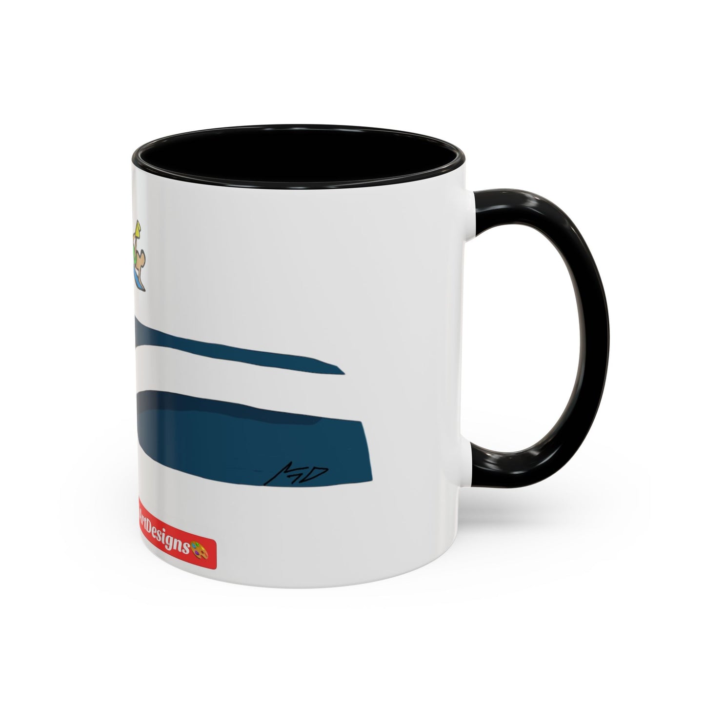 AERIAL.   Wave Accent Coffee Mug — Watersports Lover Gift