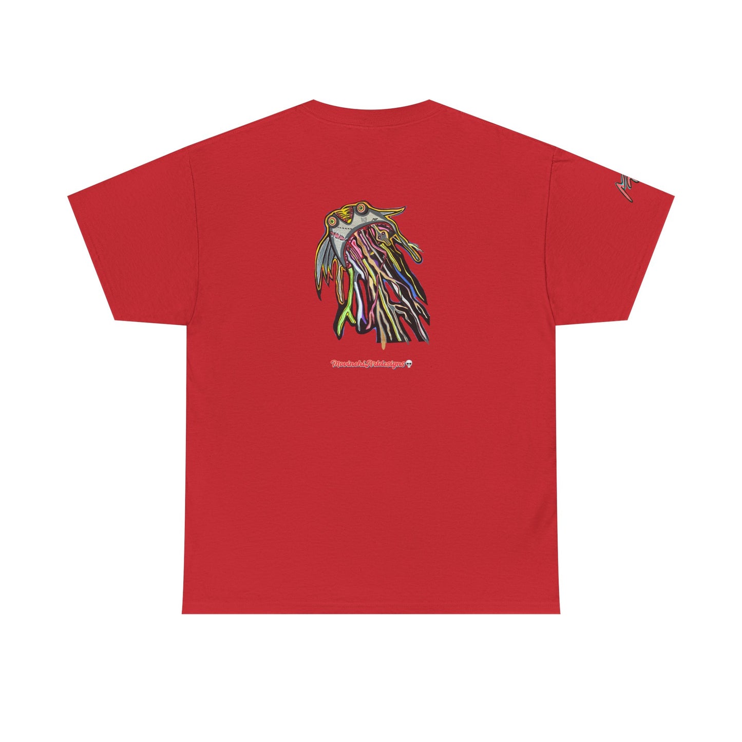 Graphic Tee — Colorful CRAZY TUNA  Illustration Back Print Tee