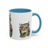 Abstract MOVINCHI Art Coffee Mug — Colorful Cubist Ceramic Accent Mug