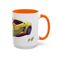 GALLARDO.  Sports Car Coffee Mug — Yellow Supercar Accent Mug (11/15oz)