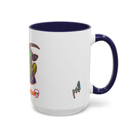 Colorful RYDER.   Abstract Jester Accent Coffee Mug — MovinchiArtDesigns