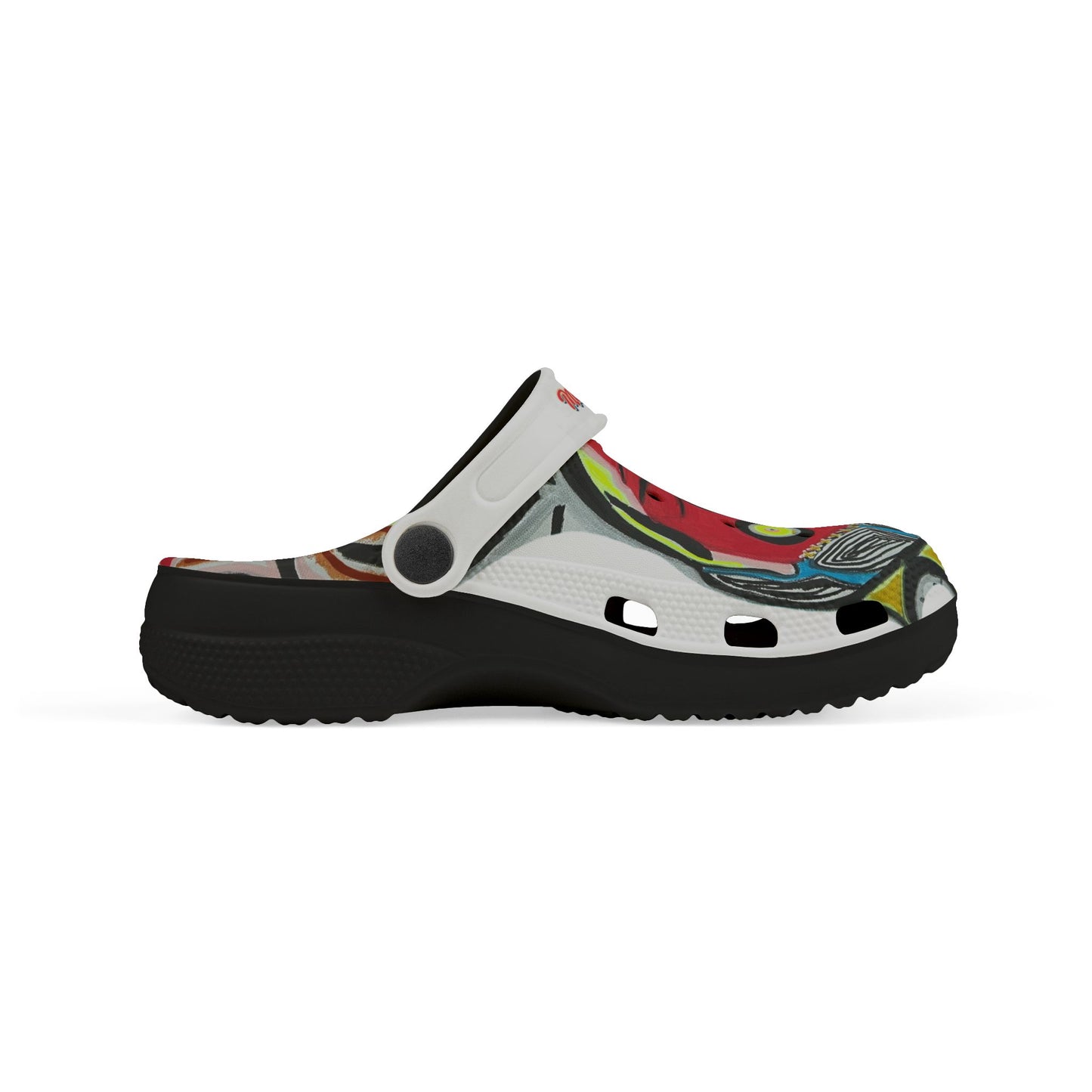 Kids' Foam Clogs with Colorful KING GRAY  Face Print