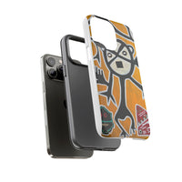 Abstract TAINO  Tribal Art Phone Case – Bold Orange Graphic Protective Cover