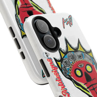 Artistic Crown KING GRAY  Skull Tough Phone Case — Colorful Abstract Guardian Design
