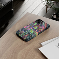 HEART ATTACK Abstract Neon Face Tough Phone Case – Vibrant Art Phone Cover
